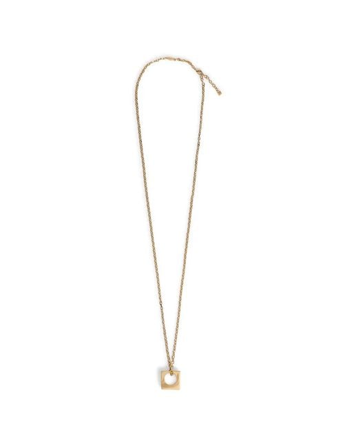 DSquared² White Geometric Long Necklace