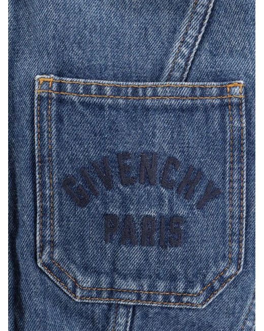 Givenchy Blue Cropped Denim Jacket