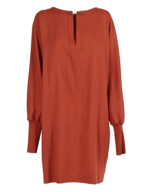 Antonelli Orange Langärmeliges Kleid