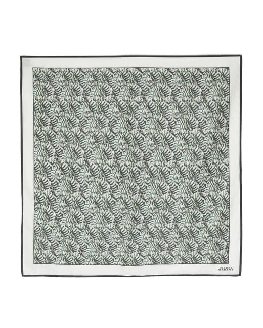 Isabel Marant Metallic Abstract-print Silk Scarf