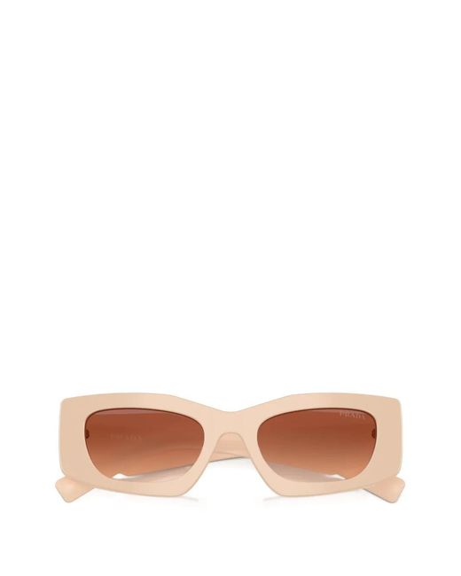 Prada Pink Rectangle-Frame Sunglasses