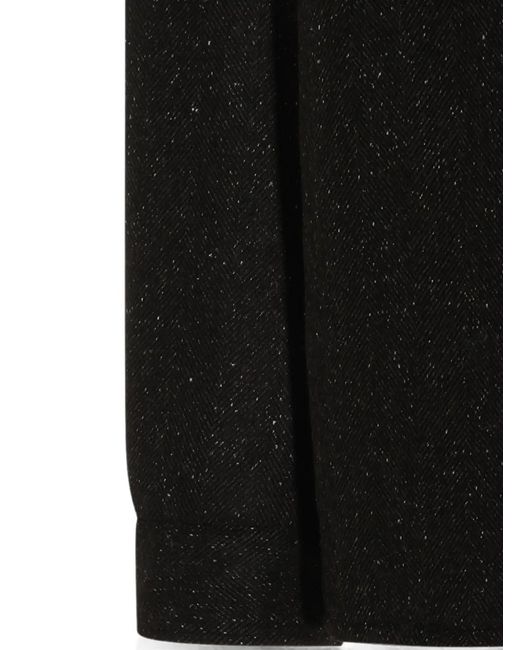 Eleventy Black Herringbone-Pattern Shirt Jacket for men