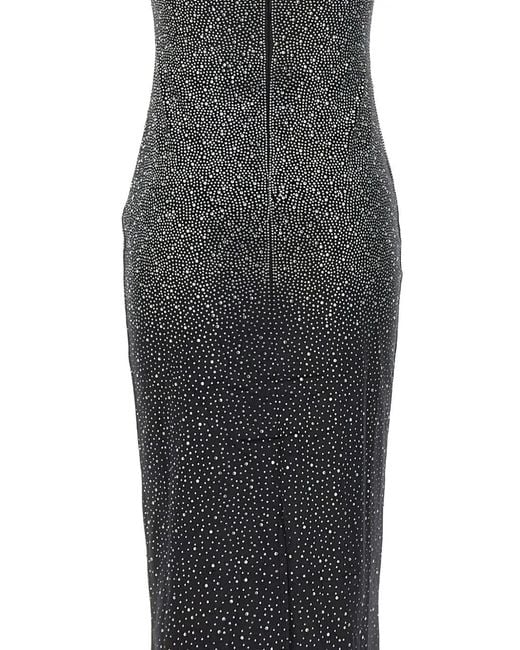 Twentyfourhaitch White Norei Rhinestone-Embellished Maxi Dress