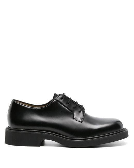 Sandro Black Square-toe Leather Derby Shoes for men