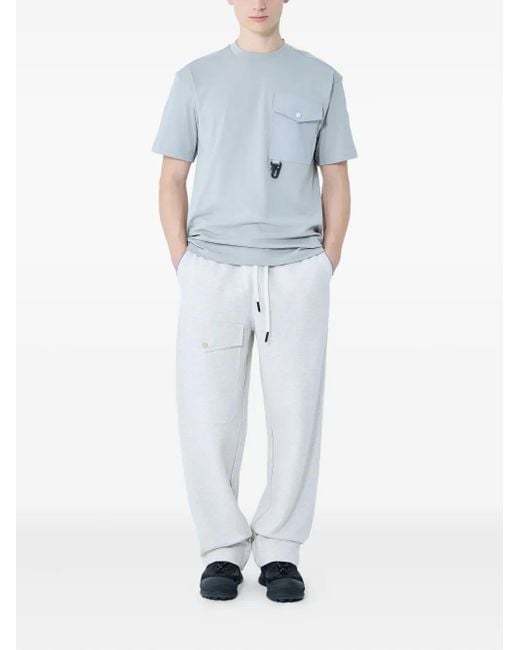 Moncler White Logo-Patch Track Pants for men