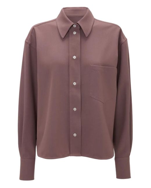 Victoria Beckham Brown Long-Sleeve Shirt