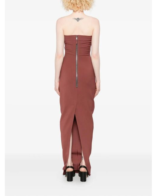 Rick Owens Red Bustier Gown