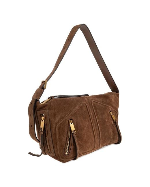 AllSaints Brown Jean Rey Shoulder Bag