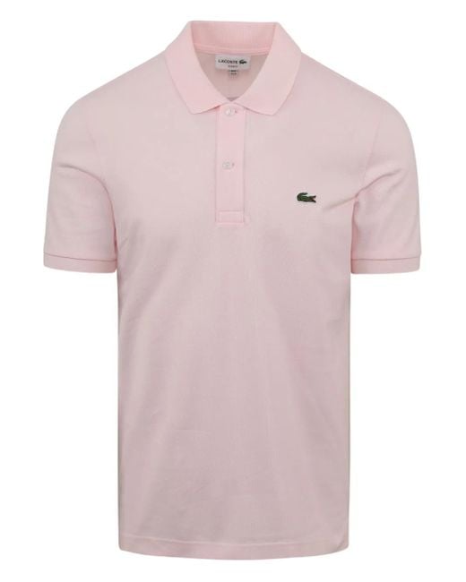 Polo L.12.12 À Col Nervuré Lacoste pour homme en coloris Pink