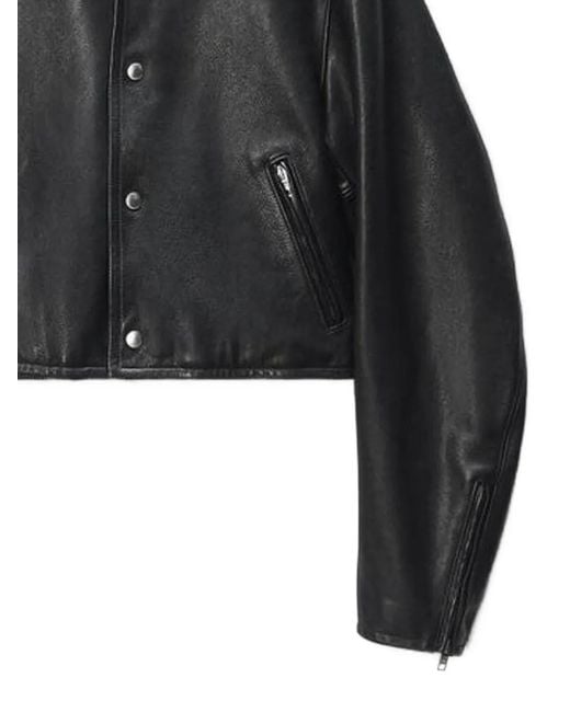 Alexander Wang Black Buttoned Leather Jacket
