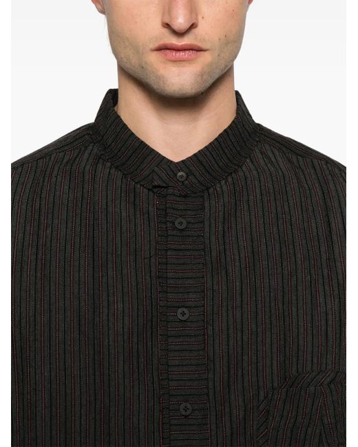 Ziggy Chen Black Striped Shirt for men