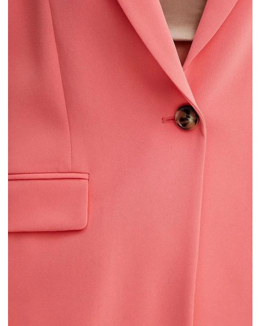 Boss Pink Single-Button Notched-Lapel Blazer