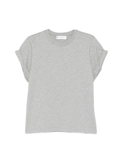 Victoria Beckham Gray Cuffed Sleeve T-Shirt