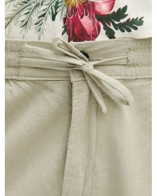 Lindbergh Natural Drawstring Elasticated Shorts for men