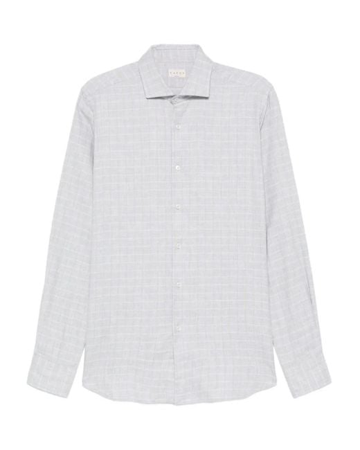 Camicia A Quadri di Xacus in White da Uomo