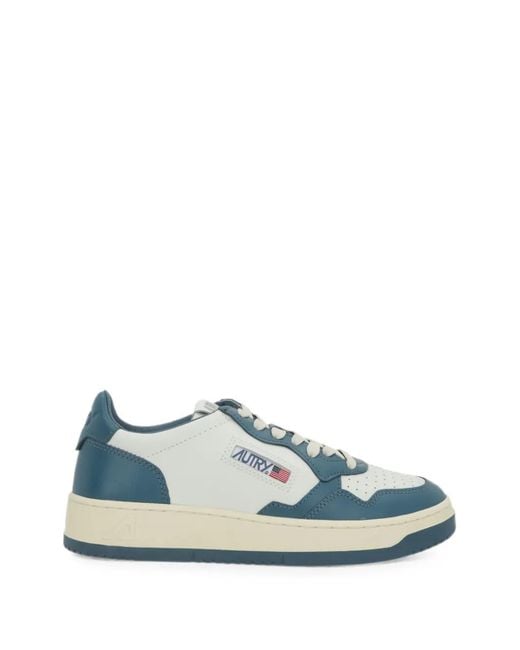 Autry Blue Medalist Low Bicolor Sneakers for men