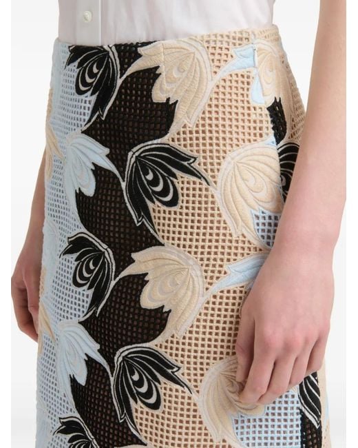 Marni White Macramé Midi Skirt