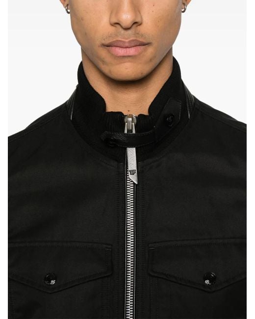 Tom Ford Black Zip-Up Jacket for men