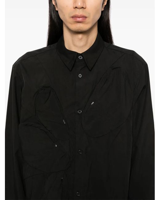 Post Archive Faction PAF Black Multiple-Pockets Shirt for men