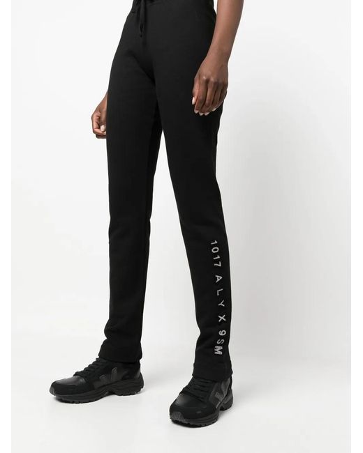 1017 ALYX 9SM Black Drawstring-Waist Track Pants