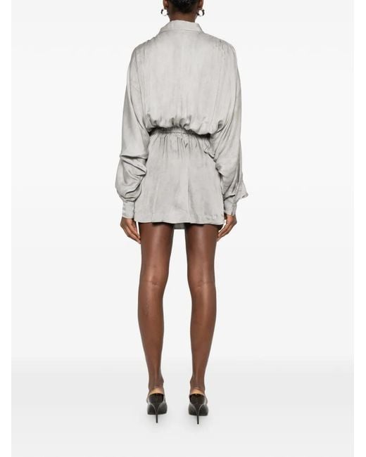 ANDAMANE White Gathered Dress