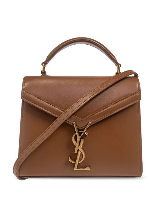 Borsa Cassandra Mini di Saint Laurent in Brown