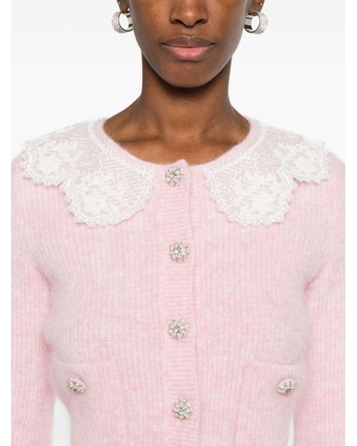 Self-Portrait Pink Cardigan