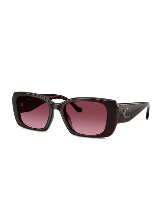 COACH Purple Logo-Detail Sunglasses