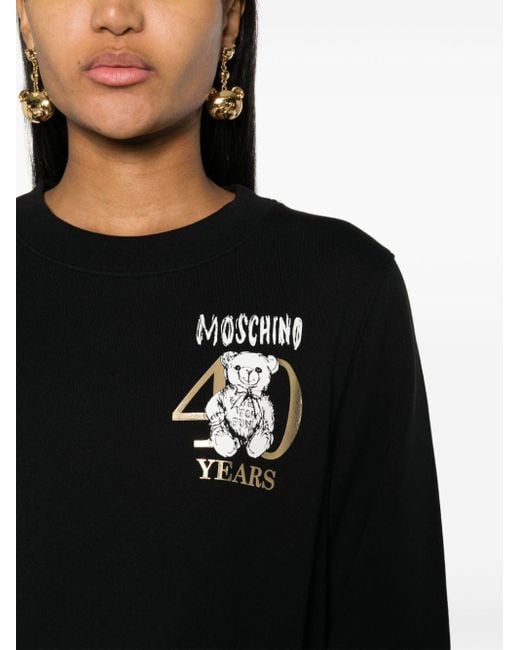 Moschino Black Sweatshirt mit Logo-Print