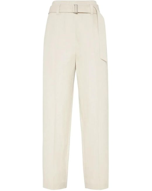Pantalones pitillo Corset Brunello Cucinelli de color White