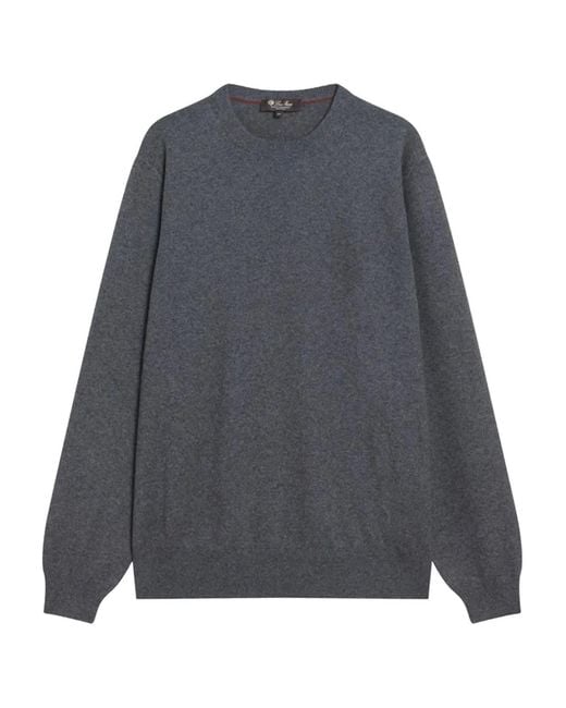 Loro Piana Gray Crew-Neck Sweater for men