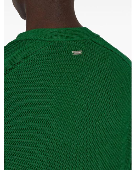 Ferragamo Green V-neck Jumper for men