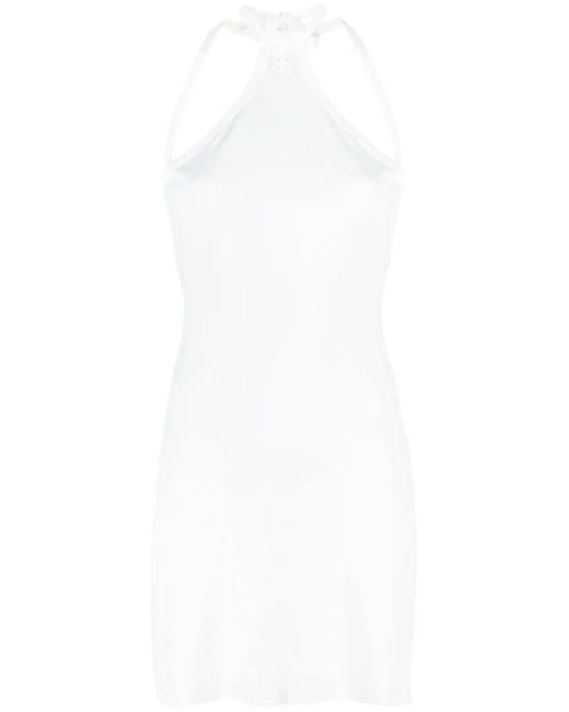 Robe Courte En Jersey À Logo Brodé Courreges en coloris White