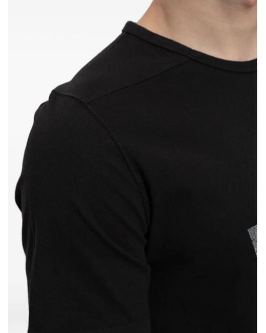 Rick Owens Black T-Shirt With 'Level T' Print for men