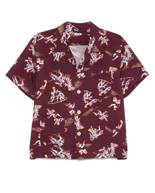 Bode Red Layup Shirt for men