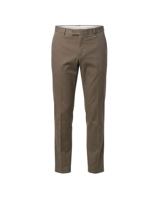 Tombolini Gray Straight-Leg Pressed-Crease Trousers for men