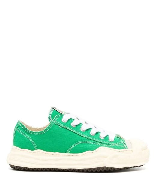 Maison Mihara Yasuhiro Green Low-Top Canvas Sneakers