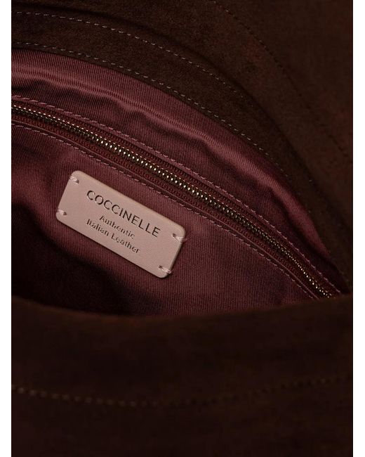Coccinelle Brown Small Lidia Logo-Embossed Shoulder Bag