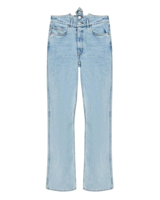Coperni Blue Logo-Plaque Jeans