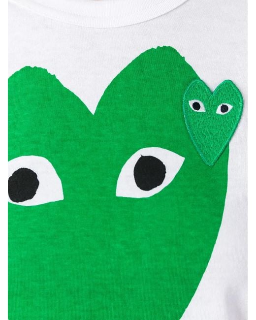 COMME DES GARÇONS PLAY Green Logo-Print T-Shirt