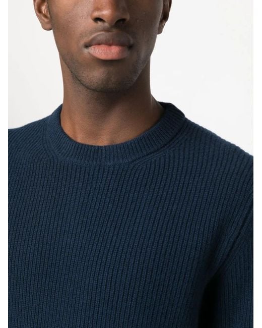 Ballantyne Blue Crew-Neck Wool Jumper for men