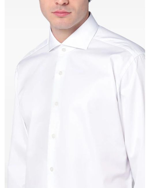 Xacus White Cotton Shirt for men
