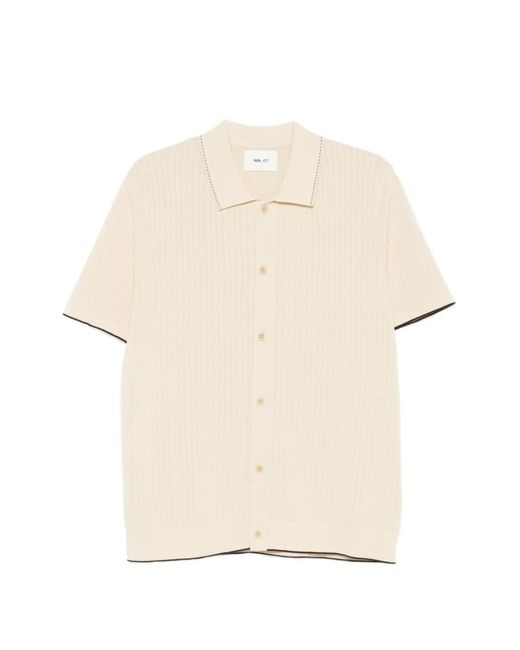 NN07 Natural Nalo Buttoned Polo Shirt for men