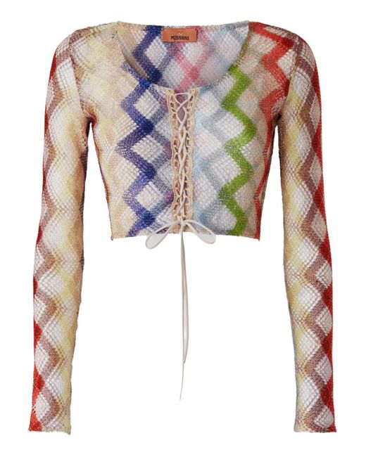 Missoni Natural Open-Knit Blouse