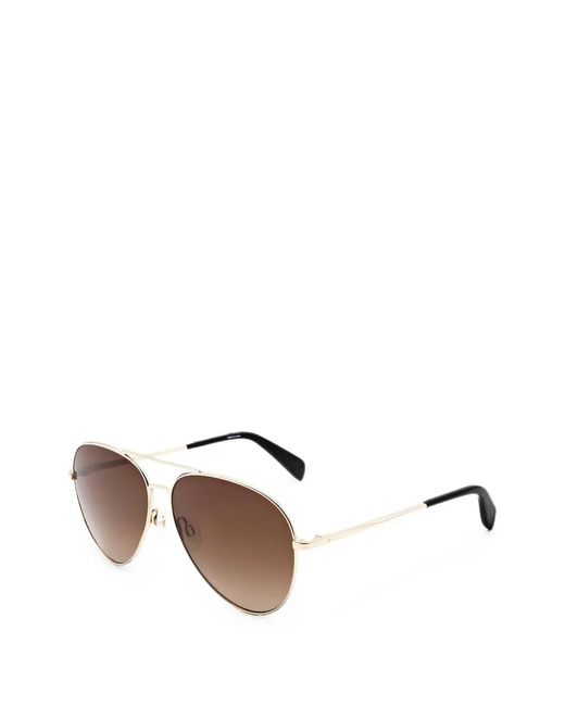Rag & Bone White Pilot-Frame Sunglasses