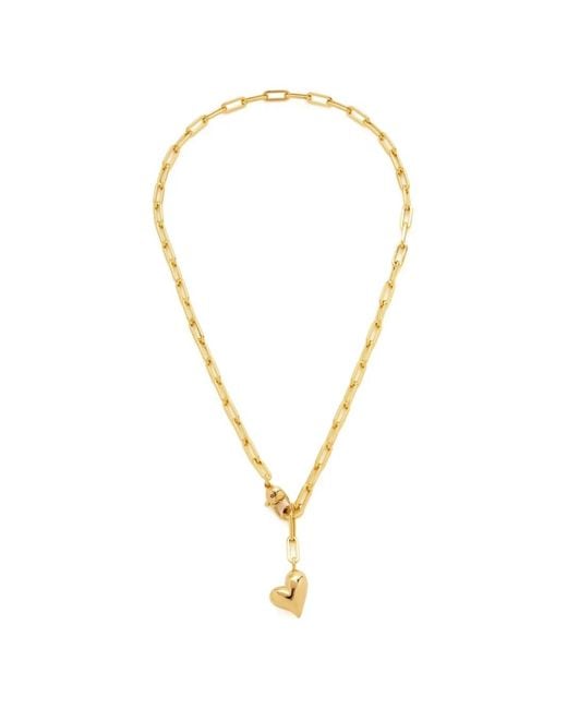 Jenny Bird Metallic Puffy Heart Necklace