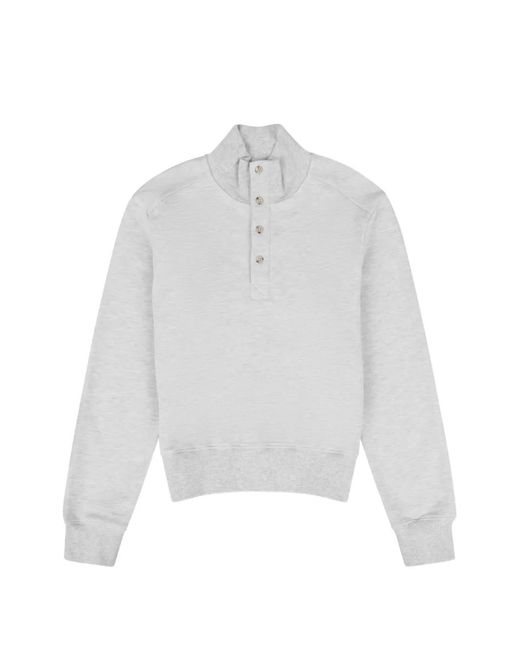 Entire studios White Button-Up High-Neck Sweater