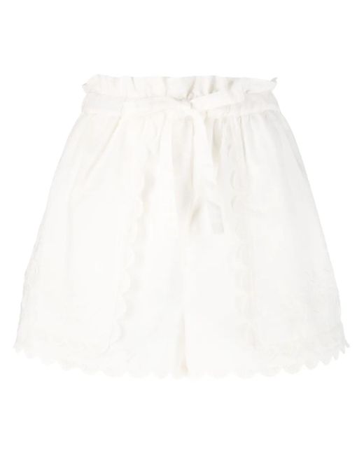 Short Nellie À Design Brodé Ulla Johnson en coloris White