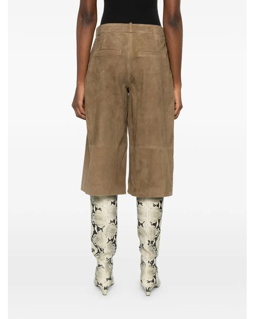 Arma Natural Jina Suede Bermuda Shorts