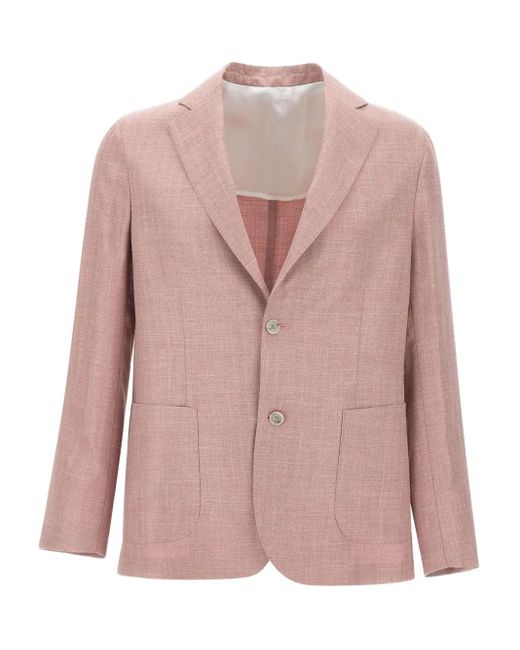 メンズ Barba Napoli シングルジャケット Pink
